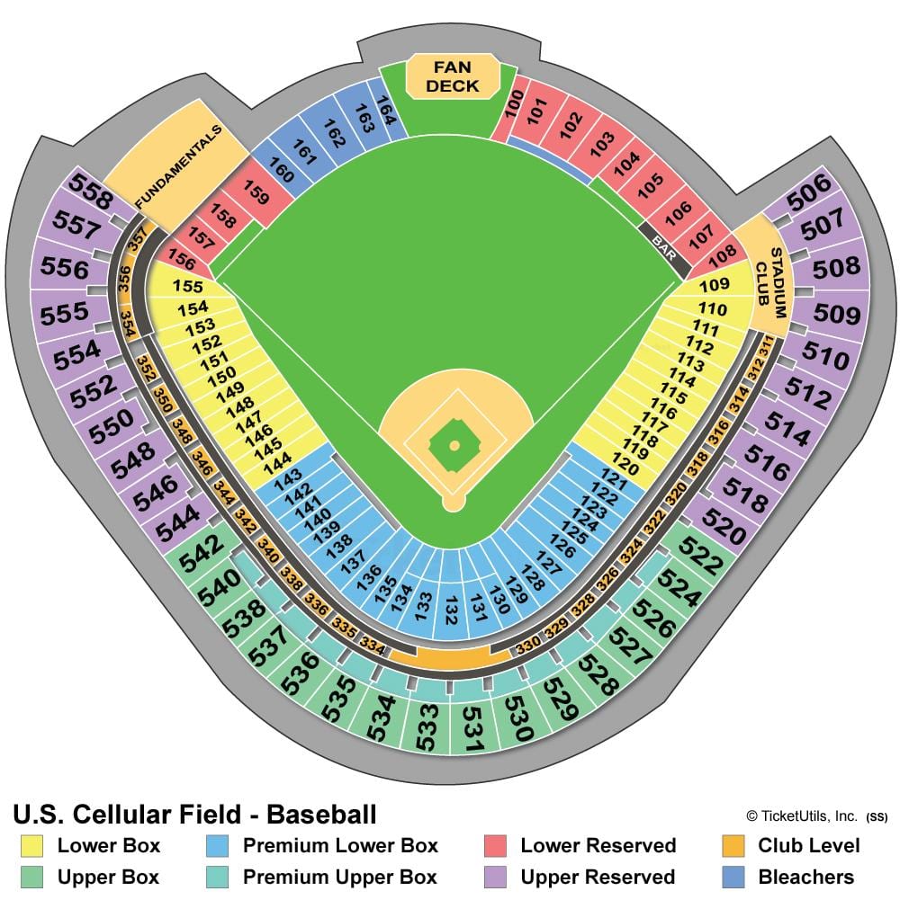 wrigley ਸੀਟ ਨਕਸ਼ਾ
